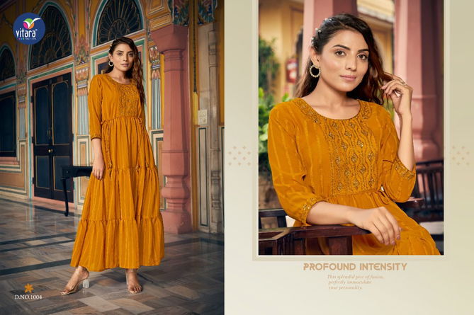 Vitara Occasion Pattern Fancy Long Designer Wholesale Kurti Collection